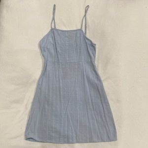 Blue thin striped dress